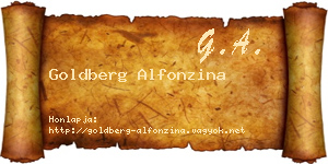 Goldberg Alfonzina névjegykártya